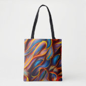 Abstracte Zwirlblauwe rode lammeren Tote Bag (Voorkant)