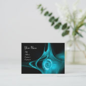 ABSTRACTE ZWIRLS paars blauw zwart ROOS Visitekaartje (Staand voorkant)