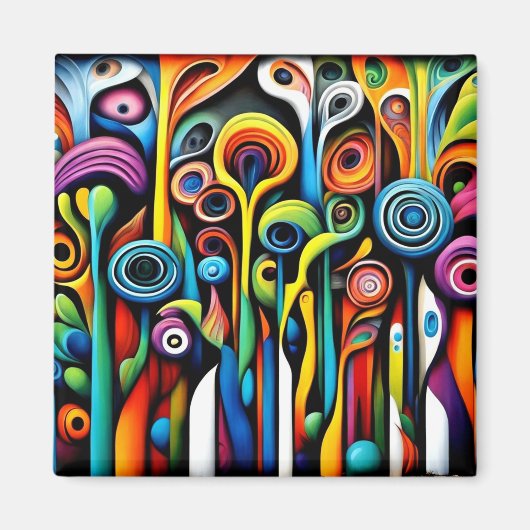 Abstracti Foliagi 1 Magneet (Voorkant)