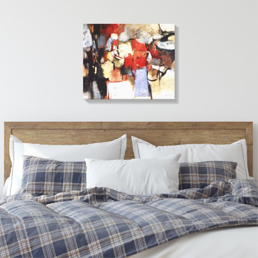 Abstractie 58 1964 0008 door Jose T Joya Canvas Afdruk (Insitu (Slaapkamer))