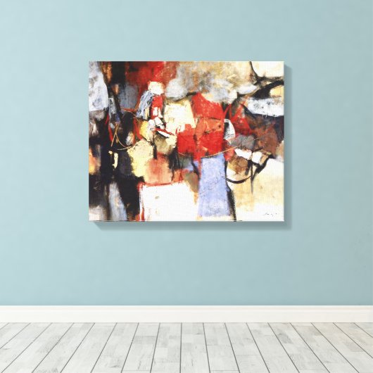 Abstractie 58 1964 0008 door Jose T Joya Canvas Afdruk (Insitu (Houten vloer))