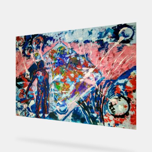 Abstractie, Abstractionisme, Ruimte, Buitenaardsen Acryl Bord (Hoek)