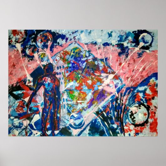 Abstractie, Abstractionisme, Ruimte, Buitenaardsen Poster (Voorkant)