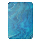 Abstractie blauw en Blauwgroen marmer Badmat (Voorkant Verticaal)