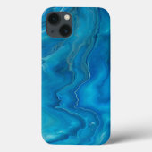 Abstractie blauw en Blauwgroen marmer Case-Mate iPhone Case (Achterkant)