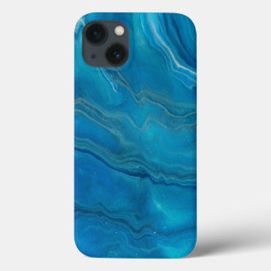 Abstractie blauw en Blauwgroen marmer Case-Mate iPhone Case