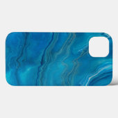 Abstractie blauw en Blauwgroen marmer Case-Mate iPhone Case (Achterkant (horizontaal))