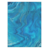 Abstractie blauw en Blauwgroen marmer Tafelkleed (Voorkant)