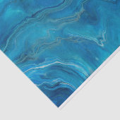 Abstractie blauw en Blauwgroen marmer Tissuepapier (Detail)