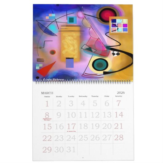 ABSTRACTIE CALENDAR KALENDER (Mar 2026)