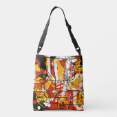 abstractie crossbody tas (Achterkant)