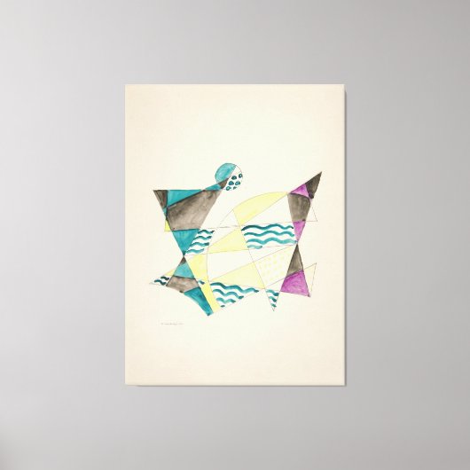 Abstractie gebaseerd op zeilen canvas afdruk (Voorkant)