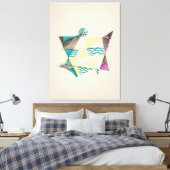 Abstractie gebaseerd op zeilen canvas afdruk (Insitu (Slaapkamer))