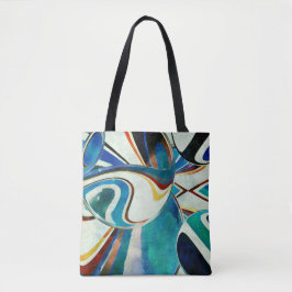 Abstractie met geometrische geest tote bag
