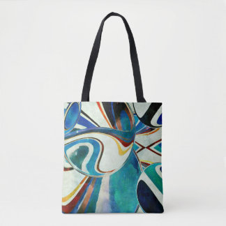 Abstractie met geometrische geest tote bag