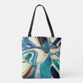 Abstractie met geometrische geest tote bag (Achterkant)