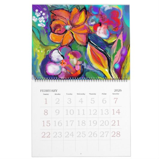 ABSTRACTIE Oorspronkelijke digitale schema's Kalender (Feb 2026)