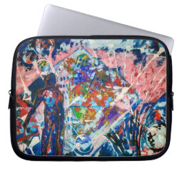 Abstractie, ruimte, universum, aliens laptop sleeve