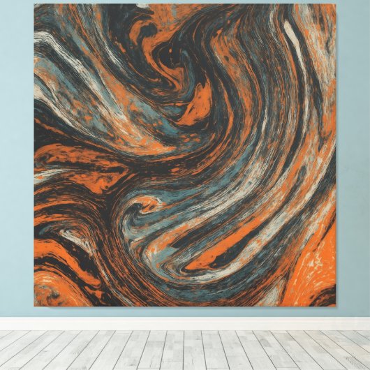 Abstractie Terrestre Canvas Afdruk (Insitu (Houten vloer))