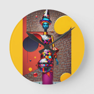 Abstractie van de Astro-Heks Ronde Klok