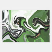 Abstractie van de groene harmonie inpakpapier vel (Voorkant 3)