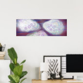 Abstractie van oesters met parels poster (Thuiskantoor)