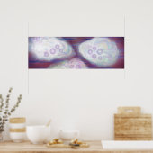 Abstractie van oesters met parels poster (Keuken)