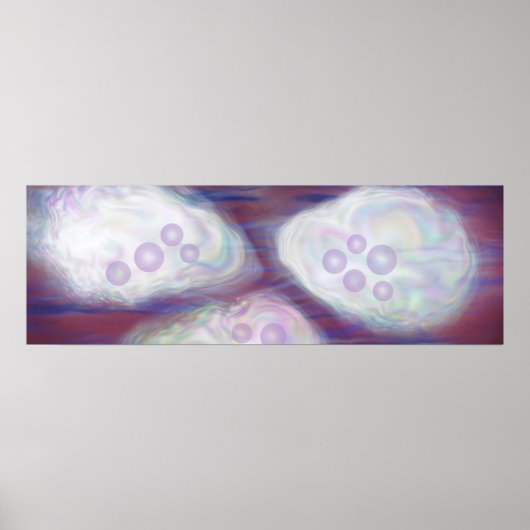 Abstractie van oesters met parels poster (Voorkant)