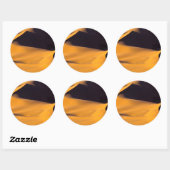 Abstractie van zandduin ronde sticker (Vel)