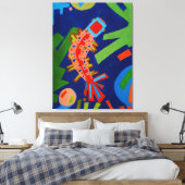 abstractie, vis, karper, kubisme, canvas afdruk (Insitu (Slaapkamer))