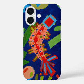 abstractie, vis, karper, kubisme, iPhone 16 hoesje