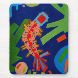 abstractie, vis, karper, kubisme, muismat