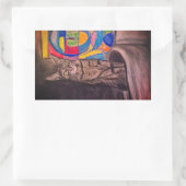 Abstracties van katten rechthoekige sticker (Tas)