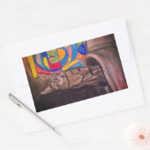 Abstracties van katten rechthoekige sticker (Envelop)
