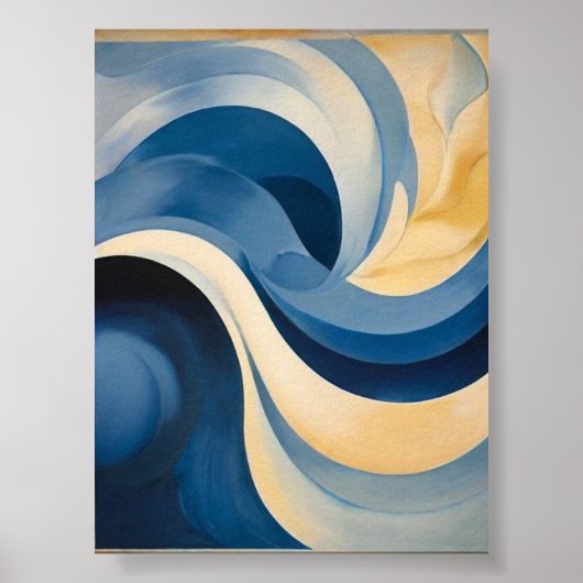 Abstraction Blue van Georgia O'Keeffe Poster Wall  (Voorkant)