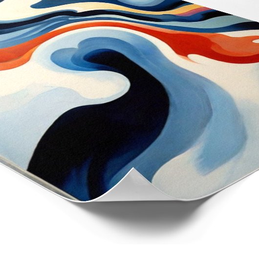 Abstraction Blue van het Poster Georgia O'Keeffe (Hoek)