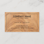 Abstraction Brown Wooden Knot Visitekaartje (Achterkant)