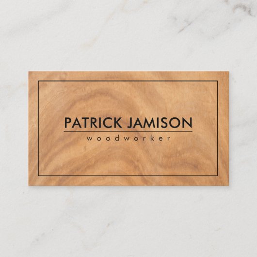 Abstraction Brown Wooden Knot Visitekaartje (Voorkant)