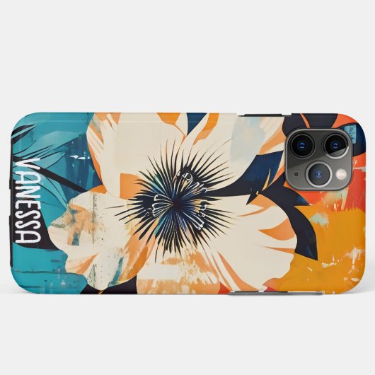 Abstractionistische bloemenprint Case-Mate iPhone case (Achterkant (horizontaal))