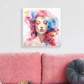 Abstractipop1 Canvas Afdruk (Insitu (Woonkamer))