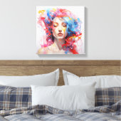 Abstractipop1 Canvas Afdruk (Insitu (Slaapkamer))