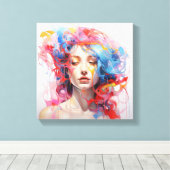 Abstractipop1 Canvas Afdruk (Insitu (Houten vloer))