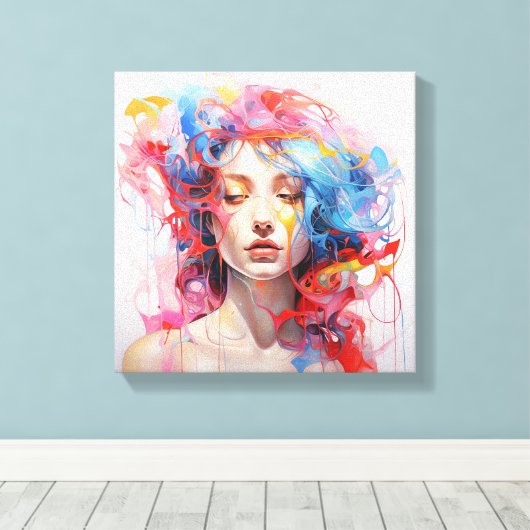 Abstractipop1 Canvas Afdruk (Insitu (Houten vloer))