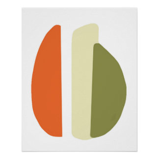 abstracto 3 formas perfect poster