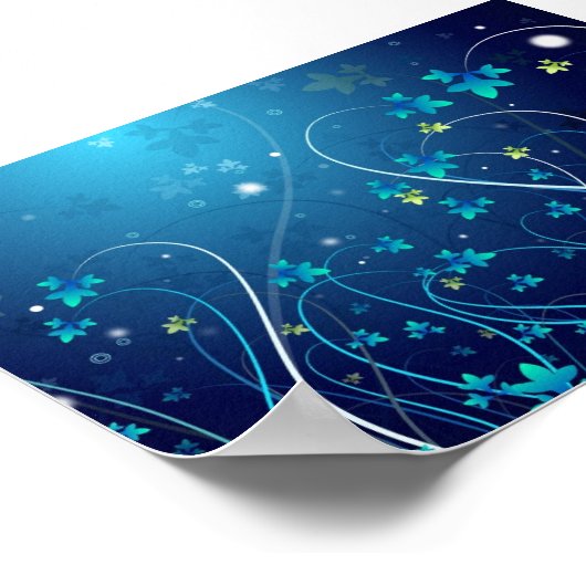 Abstracto azul poster (Hoek)