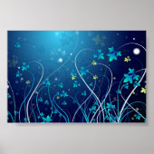 Abstracto azul poster (Voorkant)