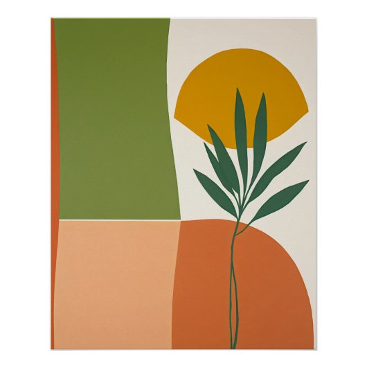 abstracto bohemio planta sol perfect poster (Voorkant)
