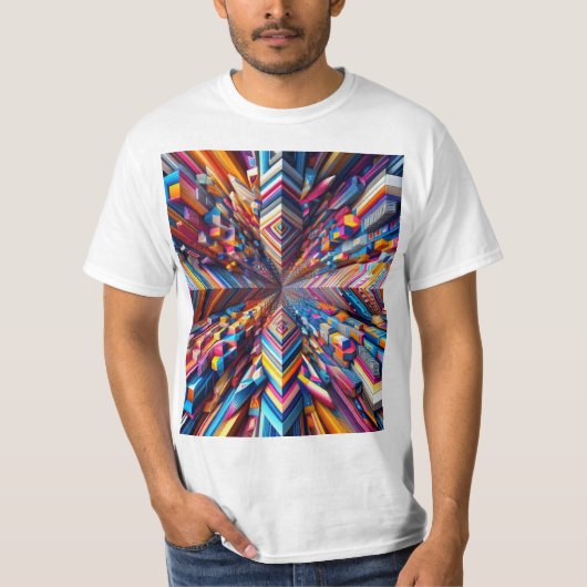 Abstracto en 3D T-shirt (Voorkant)