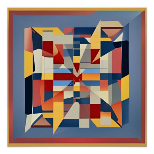 Abstracto Multicolor Perfect Poster (Voorkant)