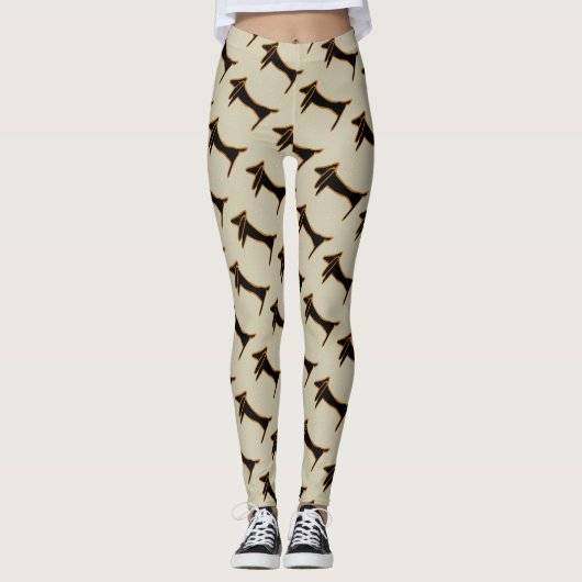 Abstracts Dachshund style, Leggings (Voorkant)